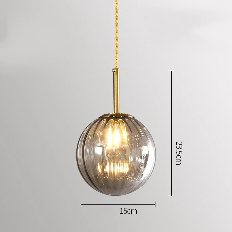 simplistic modern design glass LED pendant light - vue 8 sur 12