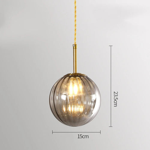 simplistic modern design glass LED pendant light - vue 9 sur 12