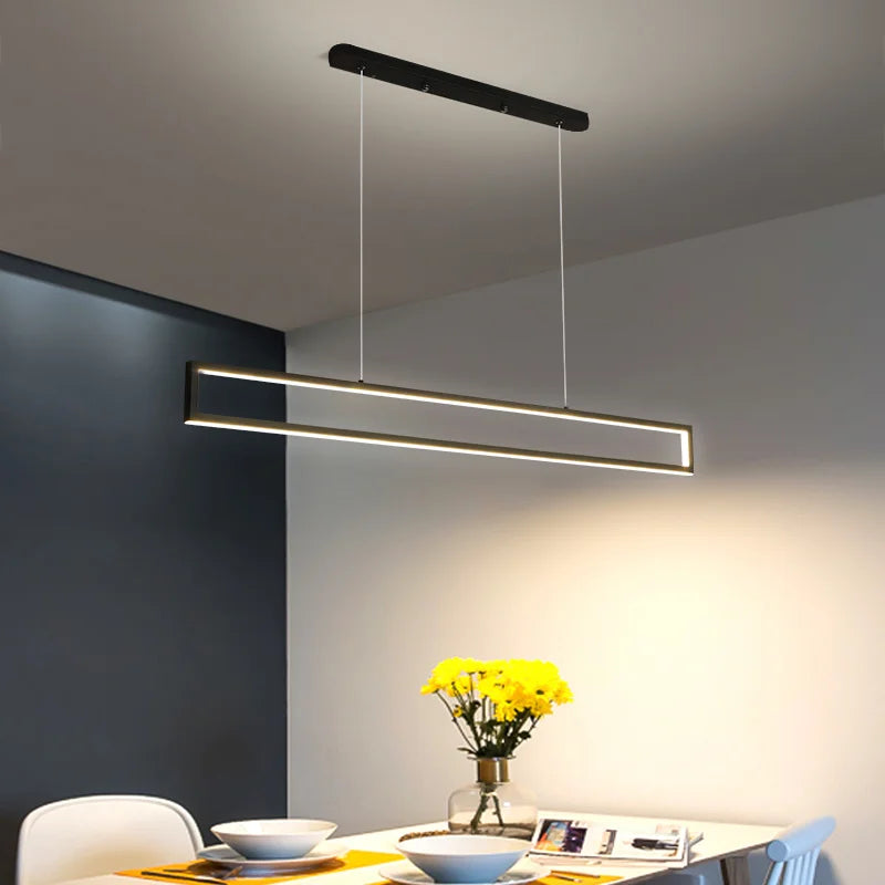 suspension led modernes rectangle pour intérieur - vue 4 sur 14