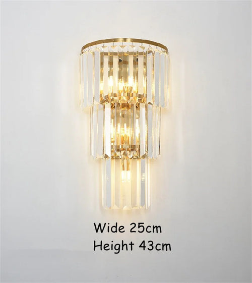 Modern minimalist crystal wall light for interior decoration - vue 9 sur 9