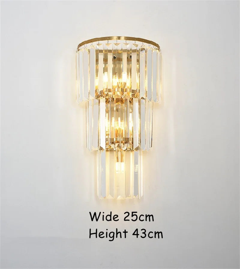 Modern minimalist crystal wall light for interior decoration - vue 8 sur 9