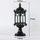 Retro outdoor pillar lamp for landscape lighting