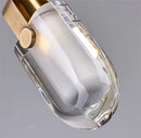suspension moderne en cristal avec éclairage led décoratif