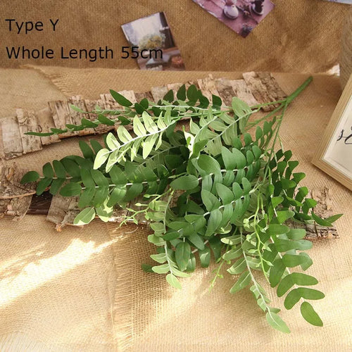 branche d'arbre d'eucalyptus feuilles rondes décoration rétro en faux feuillage - vue 7 sur 10