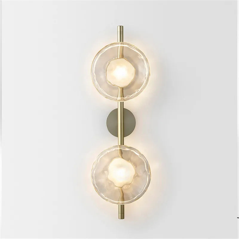 applique murale ceto design rétro en verre rond luxe intérieur - vue 4 sur 12