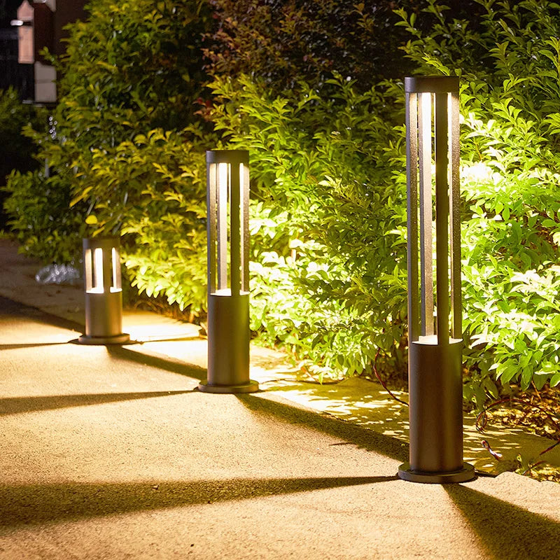 Lampe à gazon extérieure moderne en aluminium porche jardin étanche IP54 extérieur pelouse lumière cour pelouse paysage lumières pelouse lampe - vue 3 sur 9