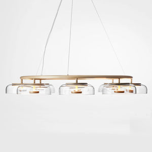 Modern scandinavian luxury designer chandelier round interior lighting