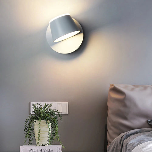 Nordique moderne intérieur applique murale LED lumière 360 ° réglable applique murale allée applique maison salon hôtel chambre éclairage décor - vue 6 sur 8