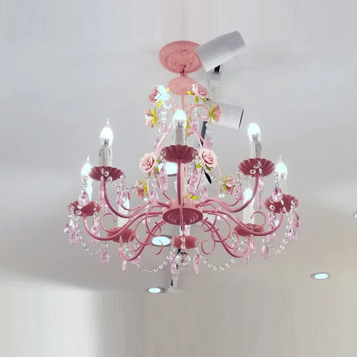 lustre moderne en cristal pour mariage et restaurant - vue 3 sur 14