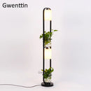 lampadaire moderne à led en verre pour décoration intérieure