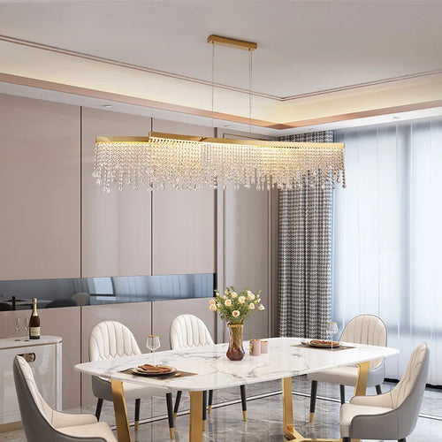 lustre moderne en cristal pour décoration intérieure élégante
