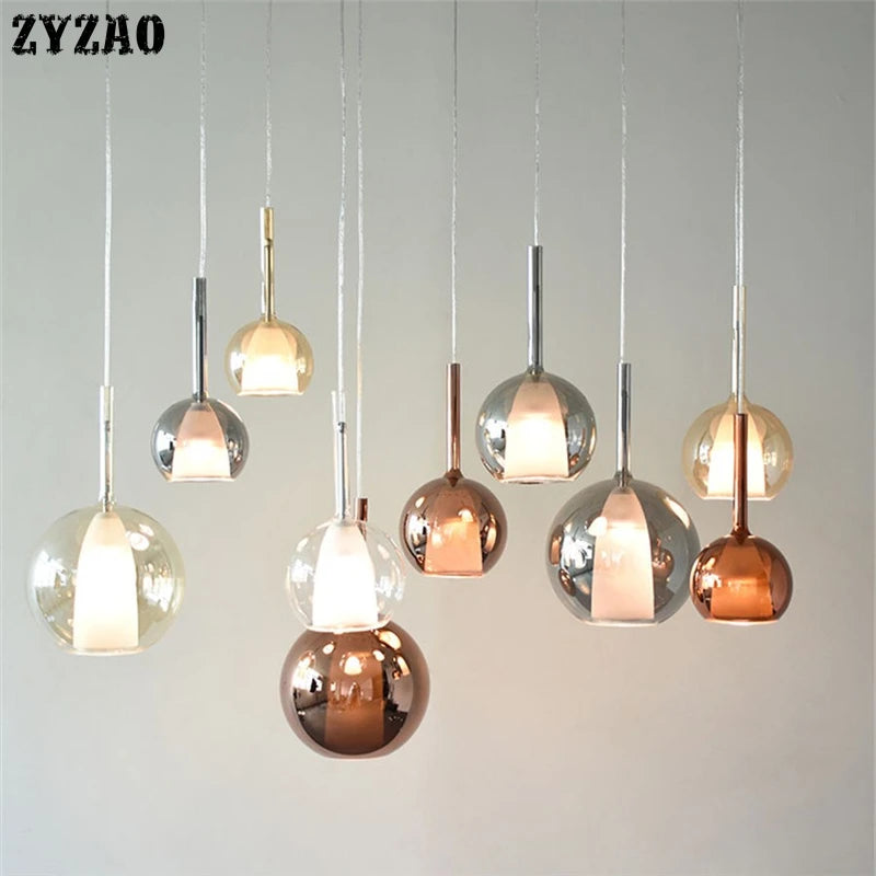 suspension moderne en verre design nordique pour intérieur élégante - vue 2 sur 9