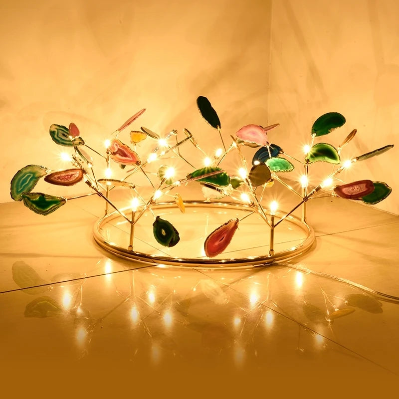 Modern agate pendant light nordic design for interior decor - vue 4 sur 15