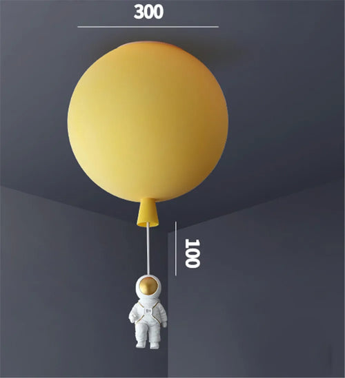 plafonnier led nordique avec astronaute et ballons pour enfants - vue 19 sur 28