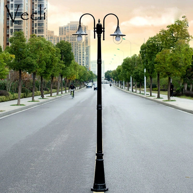 lampe de jardin style européen double tête étanche extérieure - vue 9 sur 8