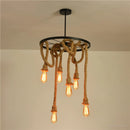 suspension vintage en fer et chanvre pour bar