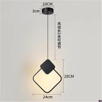 suspension led carré géométrie métal nordique 2020