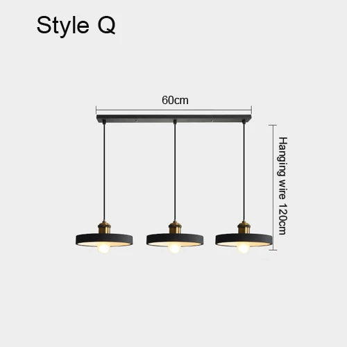 Modern minimalist industrial style chandelier for interior decor - vue 8 sur 25
