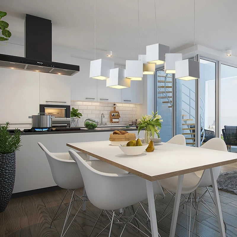 2024 Magic Cube Led Creative Pendant Light Ceilng Hanging Lamp for Dining Room Living Room Light Fixture Samsarah Lighting - vue 3 sur 10