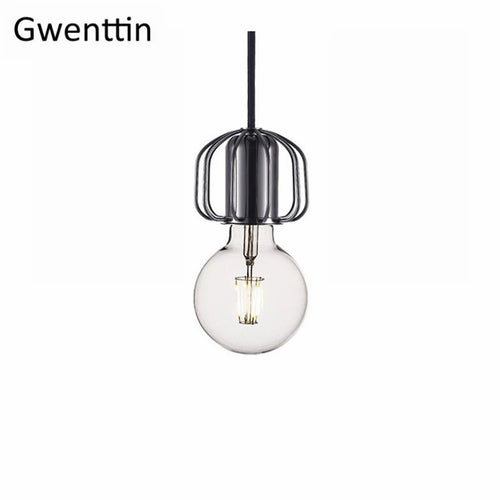 Minimalist nordic iron pendant light for interiors - vue 11 sur 12