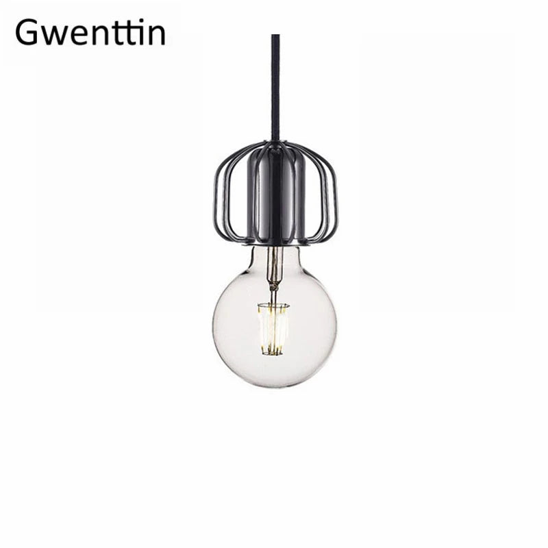 Minimalist nordic iron pendant light for interiors - vue 11 sur 12