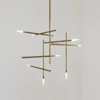 lustre led de luxe postmoderne doré pour hôtel et restaurant