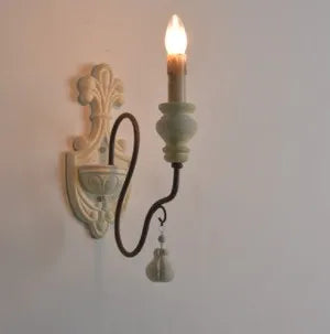 applique murale en bois et fer style vintage industriel - vue 11 sur 10