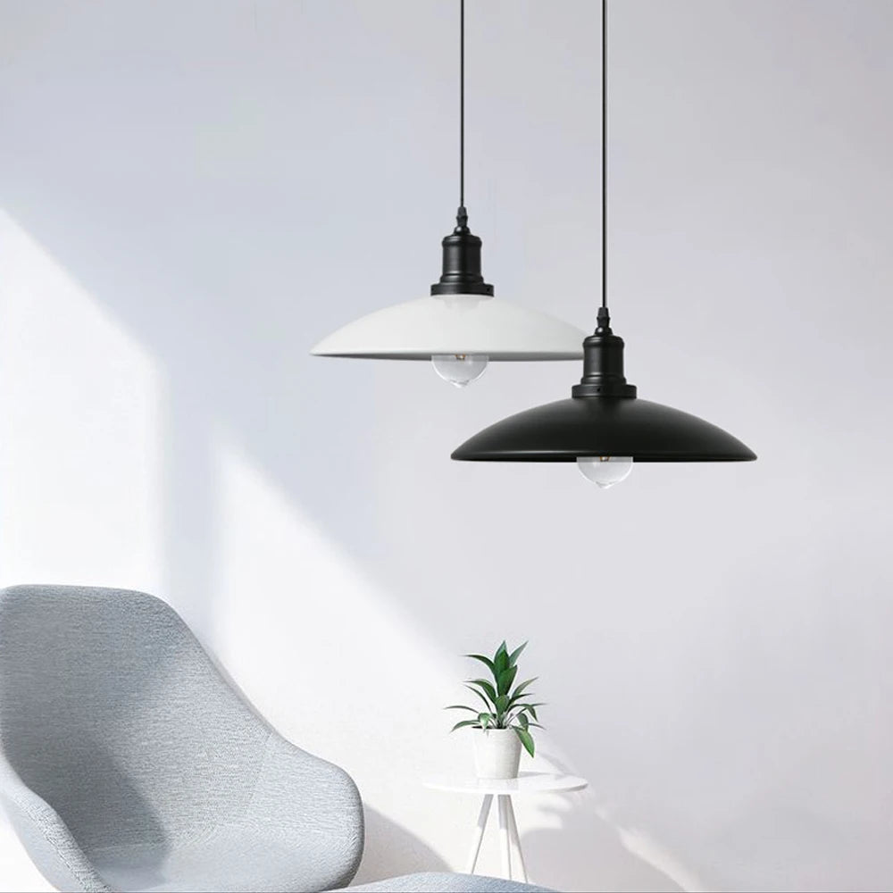 luminaires suspendus industriels vintage loft abat-jour métal - vue 5 sur 8