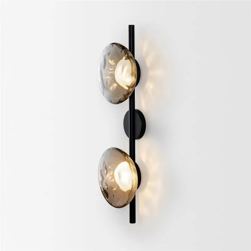 applique murale ceto design rétro en verre rond luxe intérieur - vue 6 sur 12