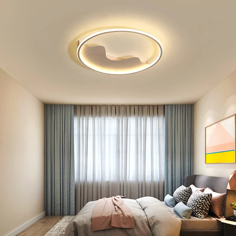 plafonnier en aluminium rond pour luminaires décoratifs d'intérieur - vue 3 sur 12
