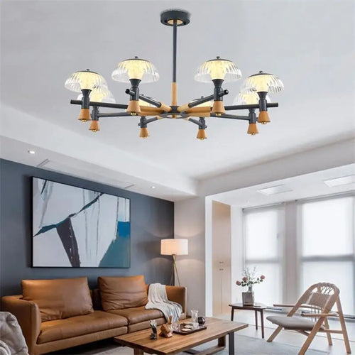 Nordic luxury jellyfish LED chandelier modern minimalist lighting - vue 3 sur 9