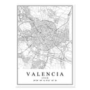 carte artistique des villes espagnoles pour décoration intérieure