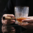 Verres whisky old fashioned motif relief élégant cadeau