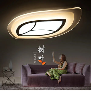 Ultra-thin LED ceiling light with creative leaf design