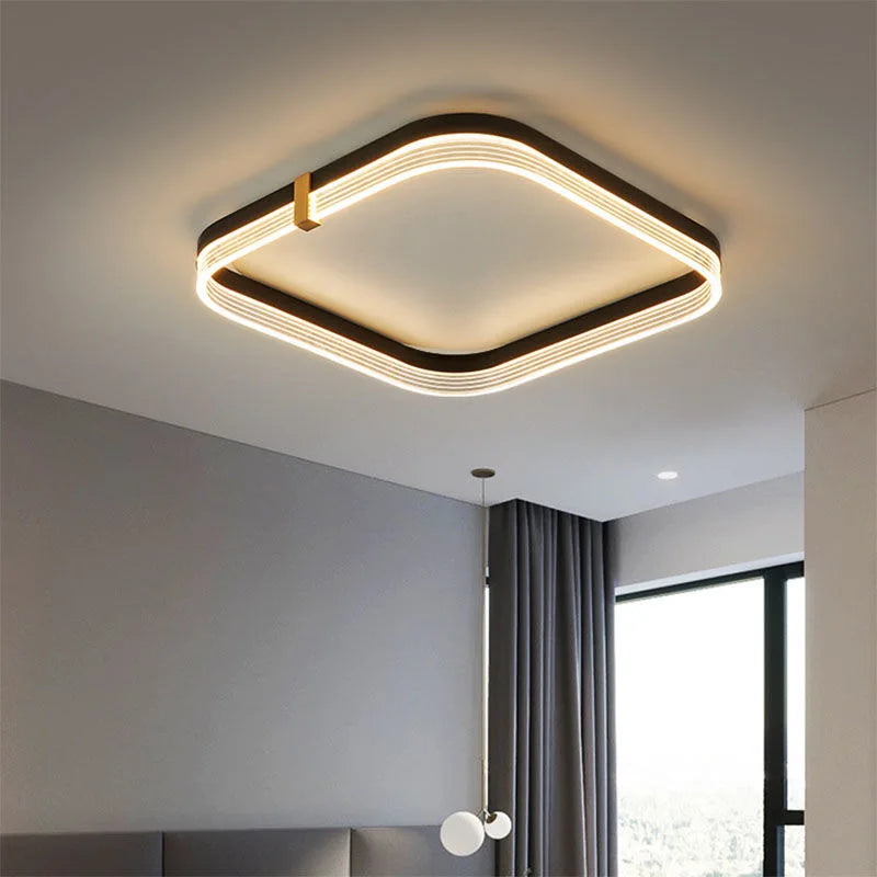 lampe de plafond led minimaliste avec télécommande luxueuse - vue 6 sur 9