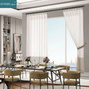 Rideau tulle brodé fleurs style européen salon chambre