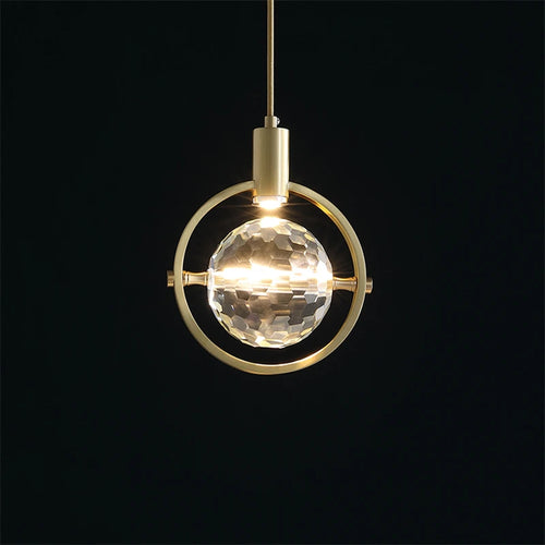 suspension LED en cristal design nordique luxueux