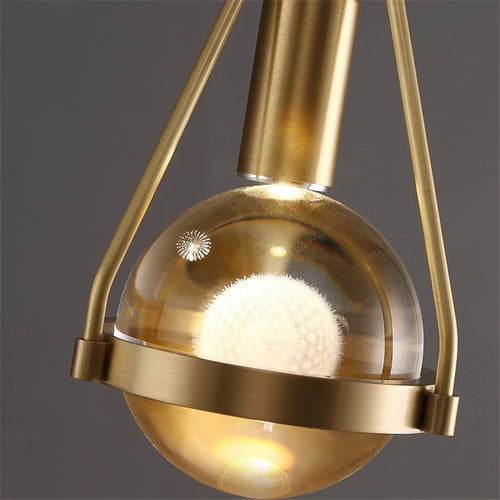 Suspension Cristal Cuivre Luxe Moderne - vue 5 sur 5