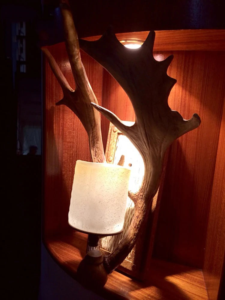 applique murale vintage buckhorn pour intérieur de restaurant bar - vue 8 sur 8