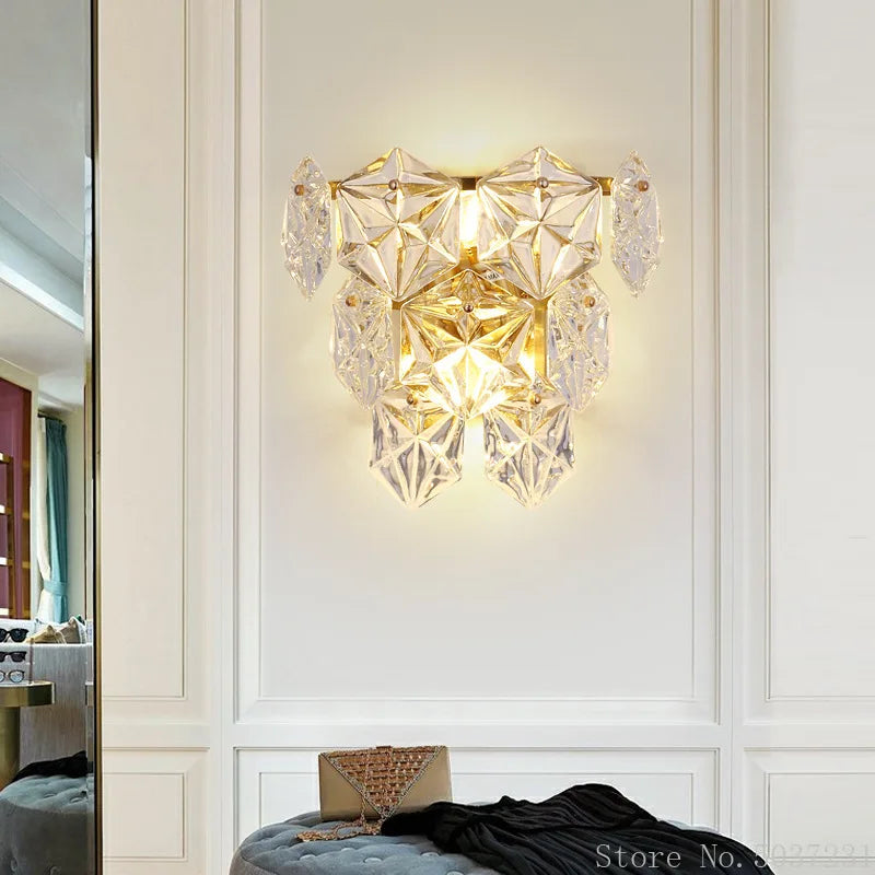 applique murale en cristal de luxe style post-moderne décoratif - vue 4 sur 7