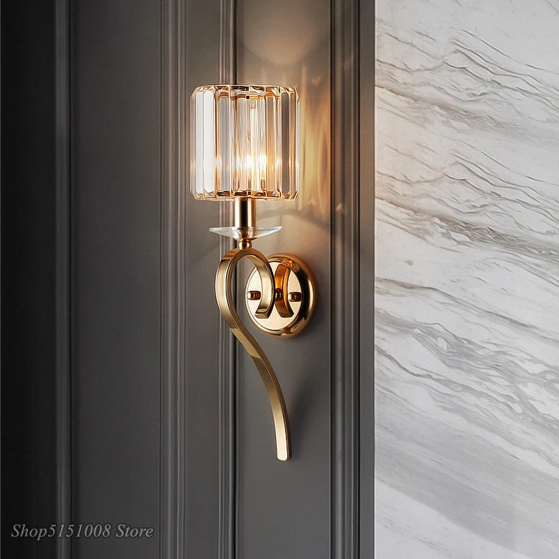 Applique murale Led en cristal de luxe post-moderne américain - vue 4 sur 8