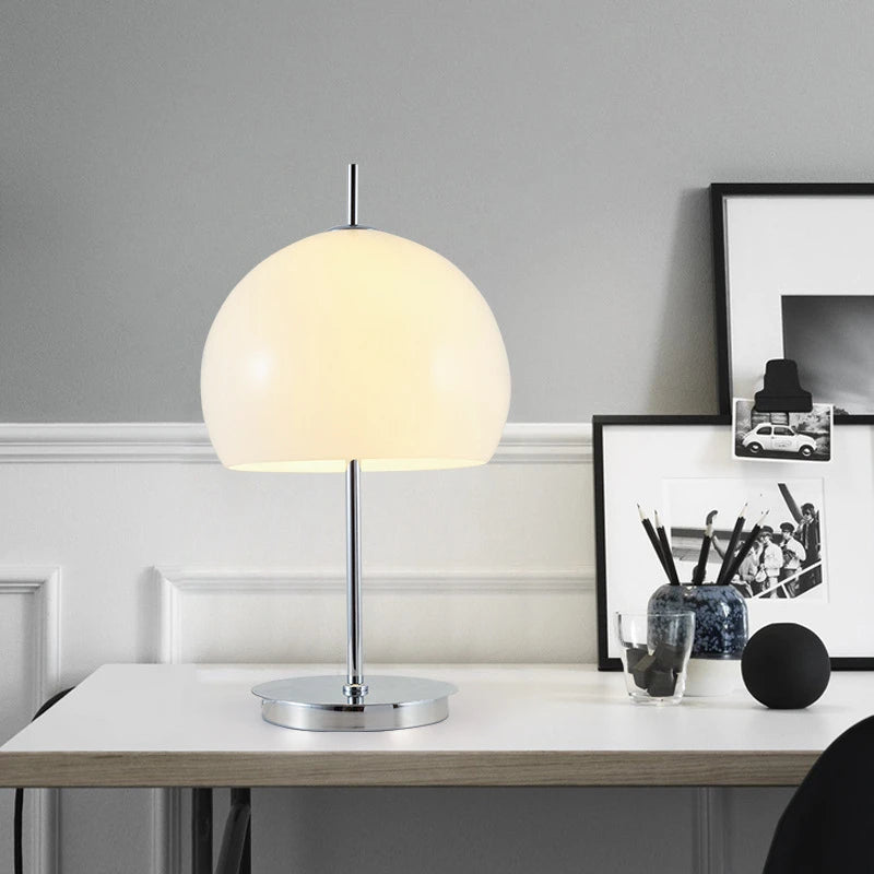lampadaire nordique rétro contemporain avec abat-jour champignon - vue 5 sur 10