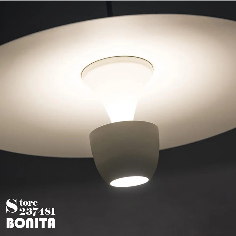 suspension moderne à led en aluminium design nordique - vue 5 sur 7
