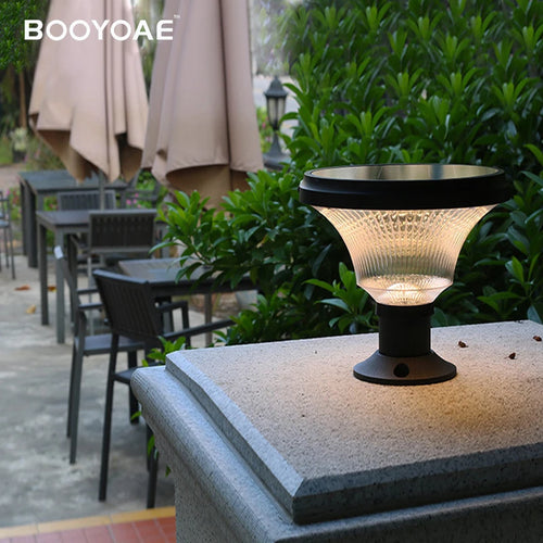 Lampe de pelouse solaire extérieure LED lampe de stigmatisation rougeoyante sans électricité couloir de jardin moderne terrasse ronde lumières de pelouse imperméables - vue 2 sur 18