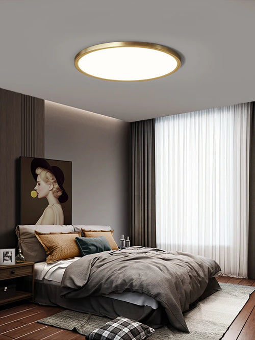 Modern minimalist decorative copper ceiling light - vue 5 sur 5