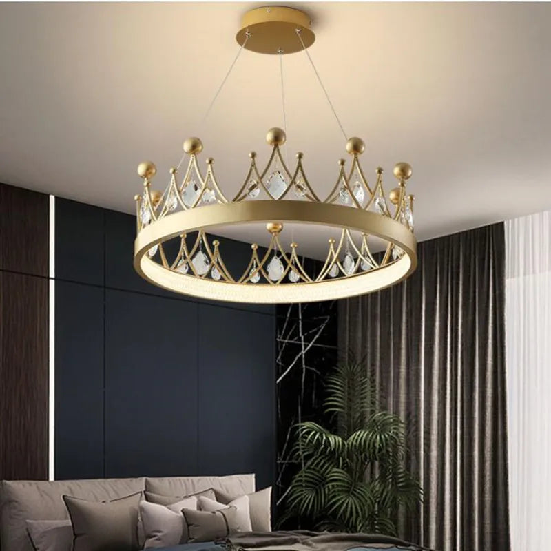 lustre moderne en cristal design nordique pour éclairage intérieur - vue 7 sur 10