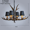 lustre vintage amérique pour café bar hôtel avec suspension deerhorn