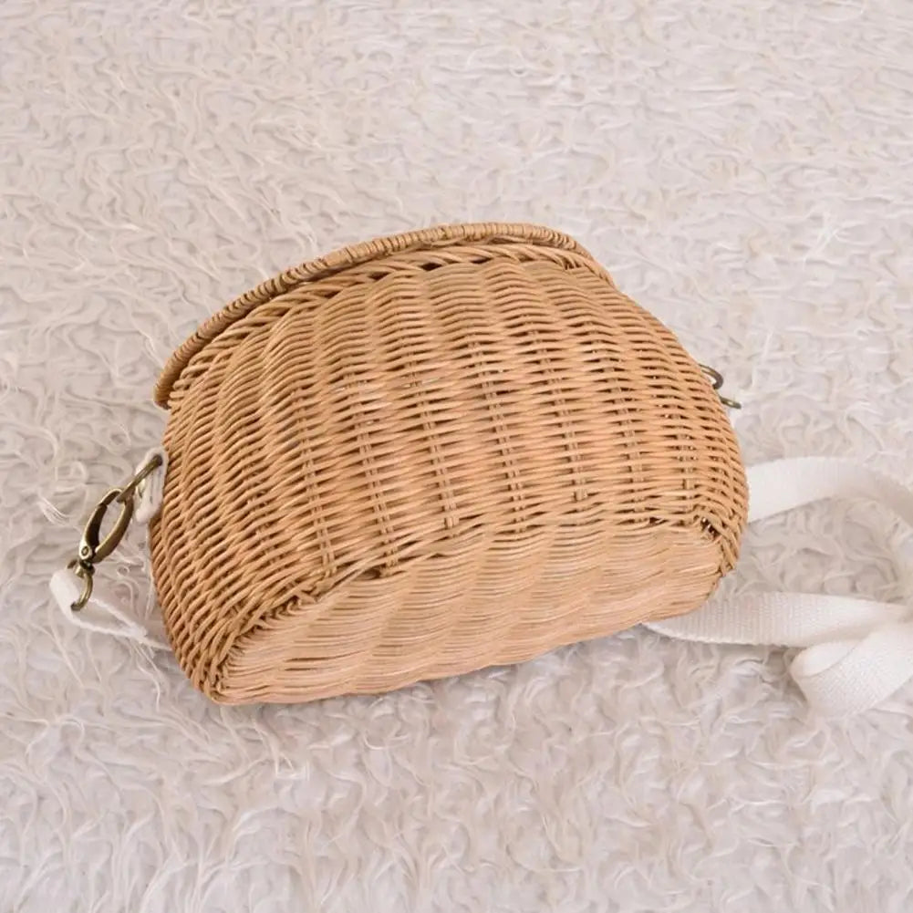 panier arrière pour vélo tricycle scooter en bambou et rotin tissé - vue 7 sur 7