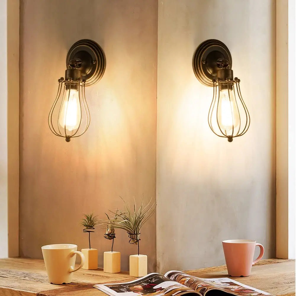 applique murale industrielle vintage avec abat-jour réglable et led - vue 4 sur 10
