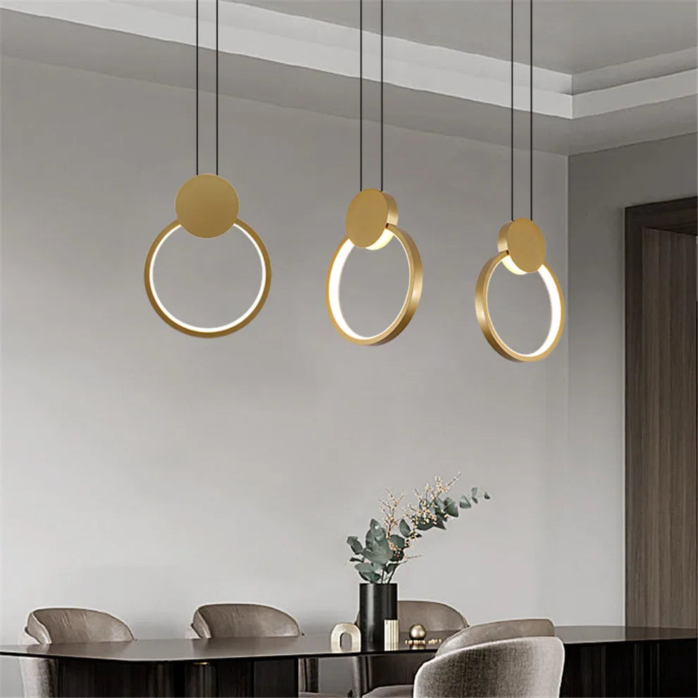 suspension led carré géométrie métal nordique 2020 - vue 6 sur 15
